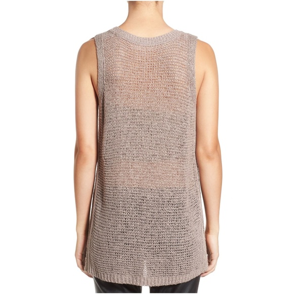 ASTR the Label Dusty Velvet Side Slit Sweater Tank - Picture 3 of 8